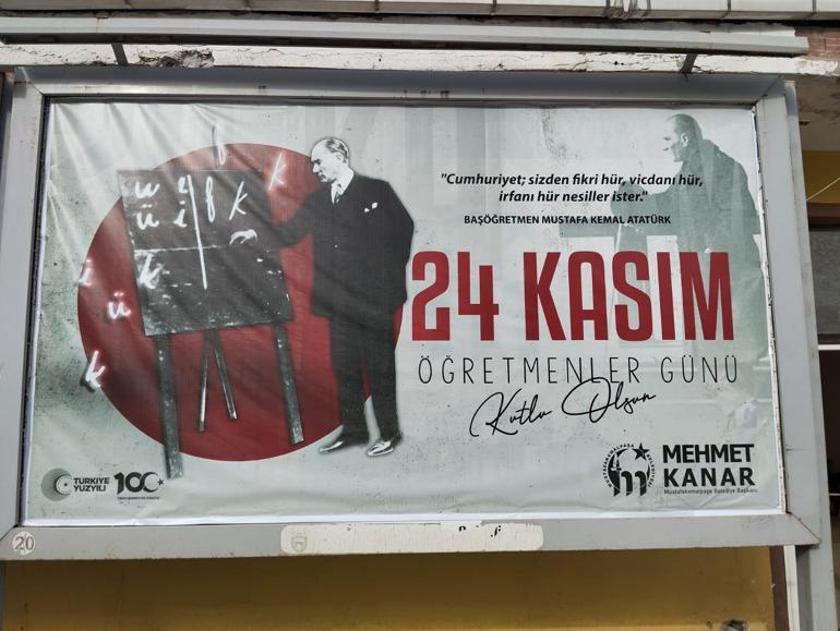 Bursada, tartışılan Öğretmenler Günü afişi