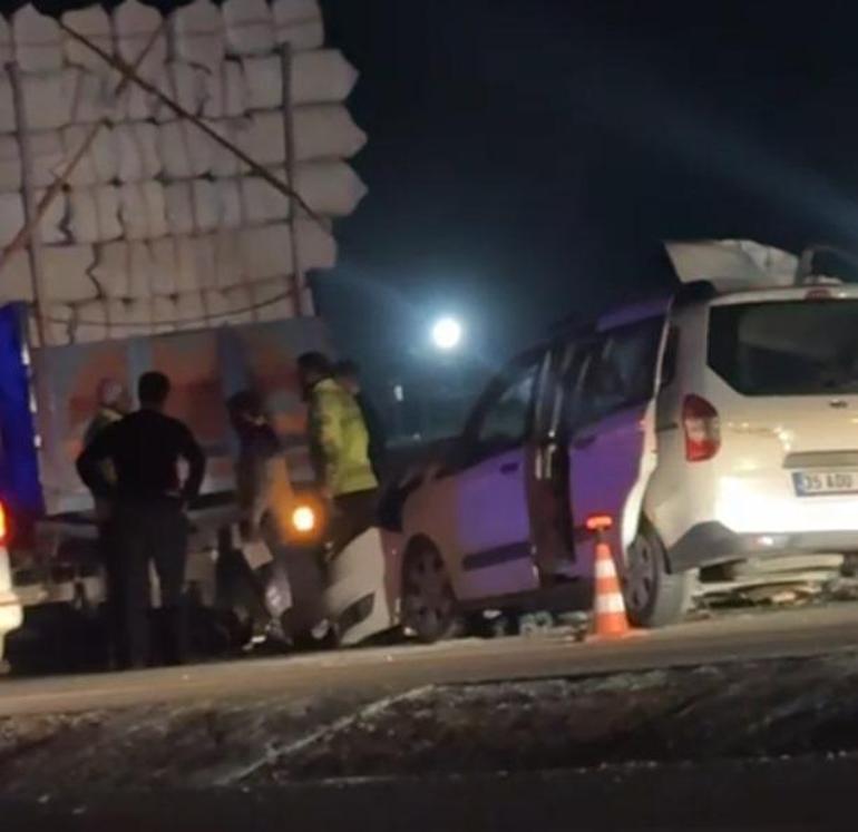 Diyarbakır’da TIR’a arkadan çarpan hafif ticari araçtaki 2 kişi öldü