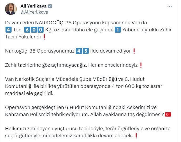 8 ilde NARKOGÜÇ-38 operasyonu; 36 gözaltı