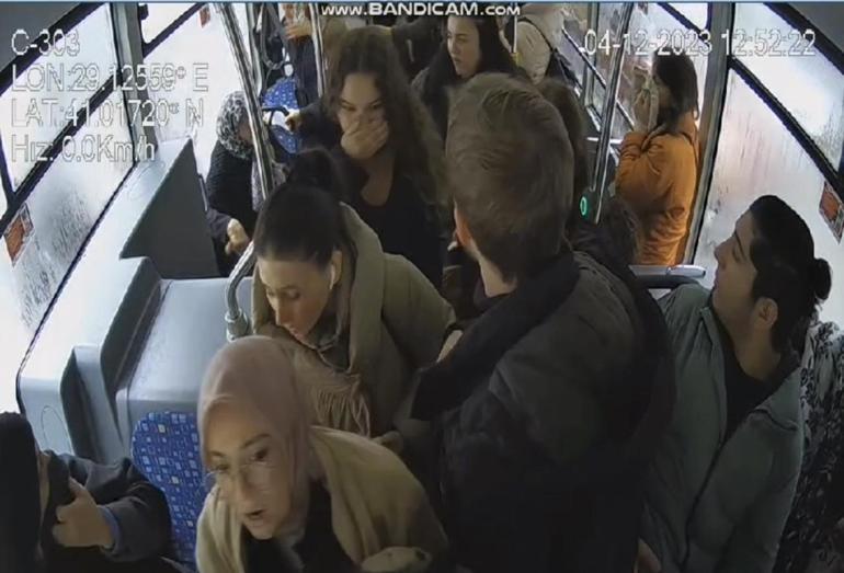 İETT otobüsündeki biber gazlı tartışma güvenlik kamerasına yansıdı