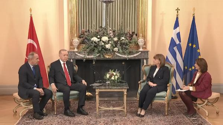 Cumhurbaşkanı Erdoğan, Yunan mevkidaşı Sakelaropulu ile görüştü