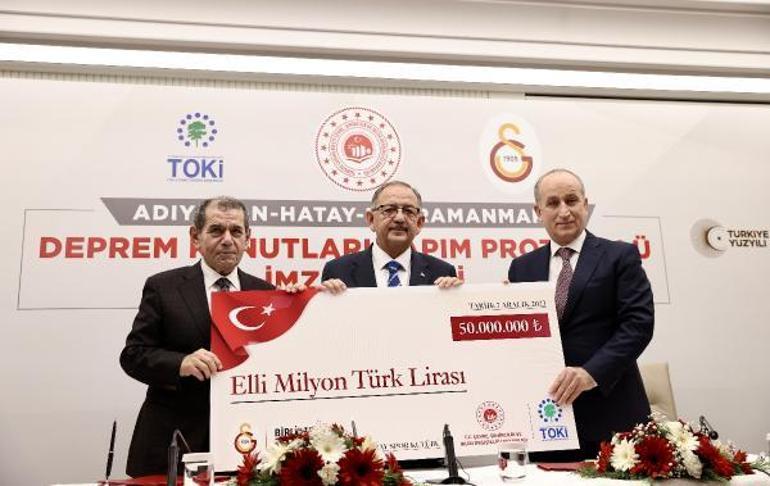 Galatasaray ve TOKİ arasında 300 deprem konutu için protokol imzalandı
