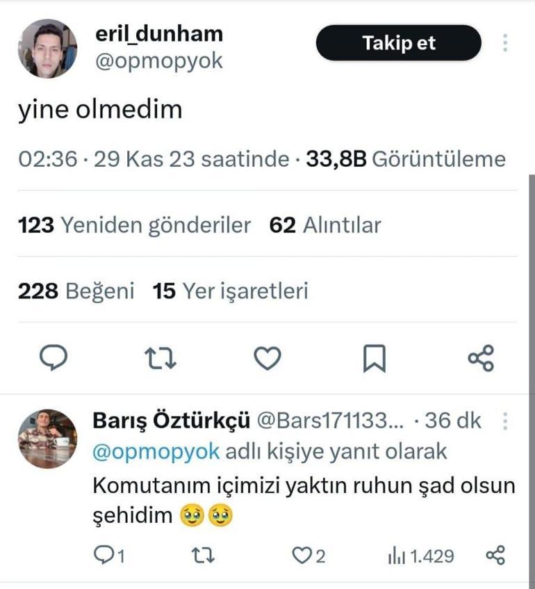 Şehit Teğmen Eril Alperen Emir, son yolculuğuna uğurlandı