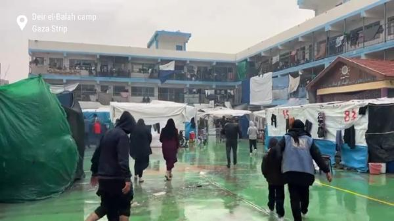 Şiddetli yağışlar, Gazze’deki yaşam şartlarını ağırlaştırdı