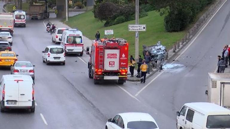 Şişlide otomobiliyle takla atan sürücü aracını bırakıp gitti