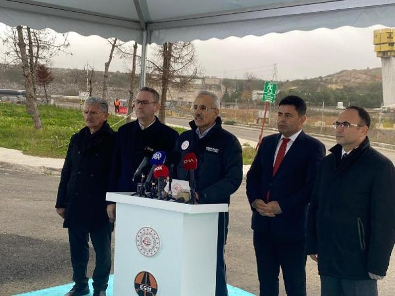 Ulaştırma Bakanı Uraloğlu Başakşehir-Nakkaş Kuzey Marmara kesimi şantiyesinde incelemelerde bulundu