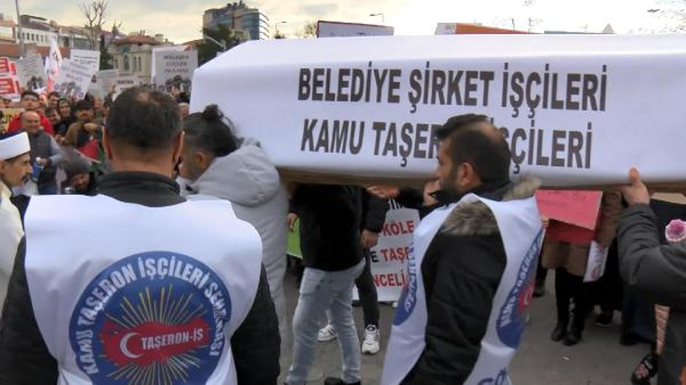 Kadıköy'de kadro isteyen işçiler eylem yaptı - Gündem Haberleri
