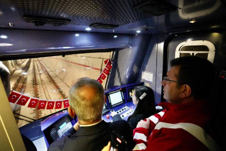 İmamoğlu Ataköy-İkitelli metro hattının test sürüşüne katıldı