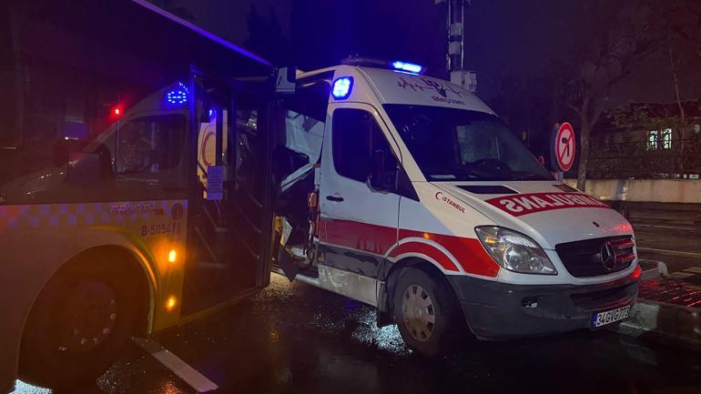 Bahçelievlerde ambulans ve İETT otobüsü kaza yaptı