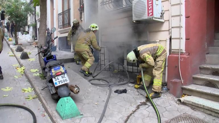 Beyoğlunda apart otelde yangın