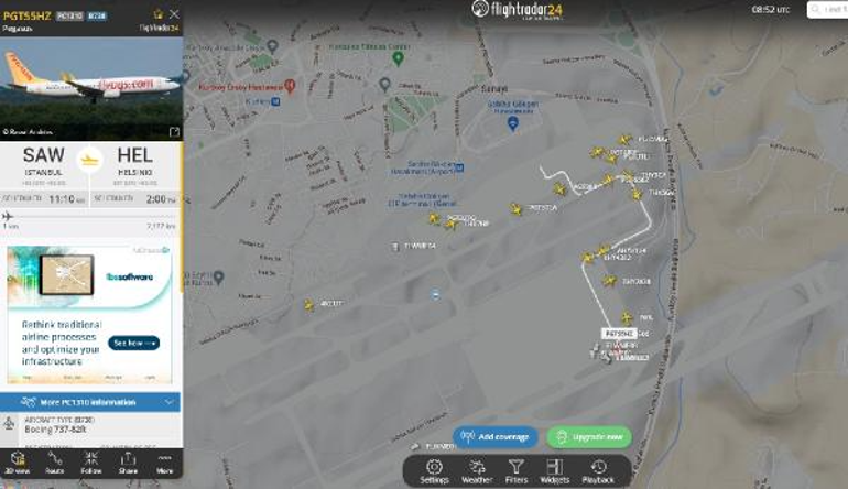Sabiha Gökçen Havalimanının 2. pistinden ilk ticari uçuş