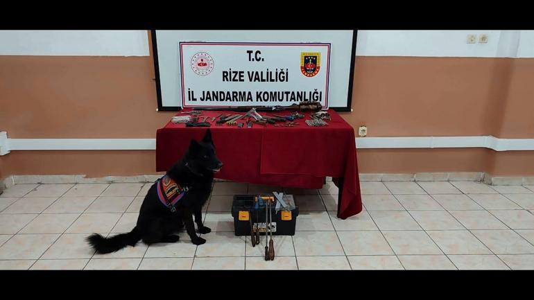 Rizede kaçak silah atölyesine baskın kamerada; 3 gözaltı