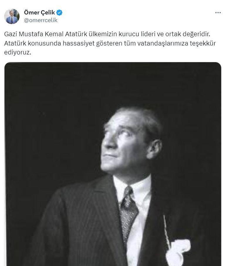 AK Partili Çelik: Atatürk konusunda hassasiyet gösteren tüm vatandaşlarımıza teşekkürler