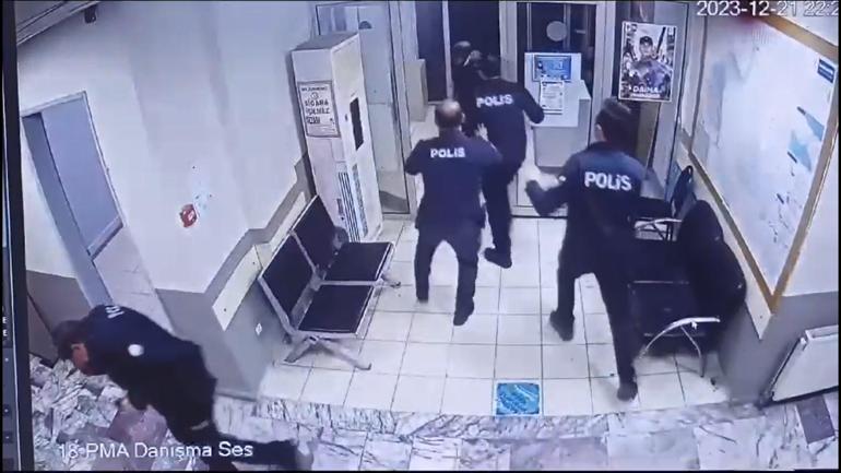 Başakşehirde karakolda polise saldırıp kaçtı