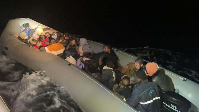 Bodrum’da 49 kaçak göçmen kurtarıldı, 28 kaçak göçmen ile 2 organizatör yakalandı
