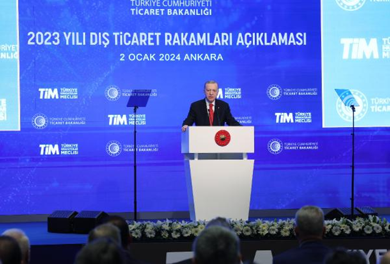 Cumhurbaşkanı Erdoğan: 2023 ihracatımız Cumhuriyet tarihimizin rekorunu kırdı