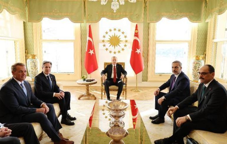 Cumhurbaşkanı Erdoğan ABD Dışişleri Bakanı Blinkeni kabul etti