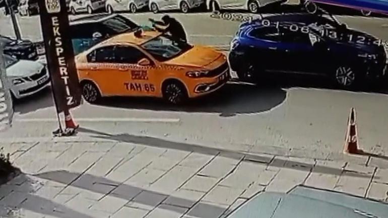 Çekmeköyde kaza sonrası çıkan kavga kamerada