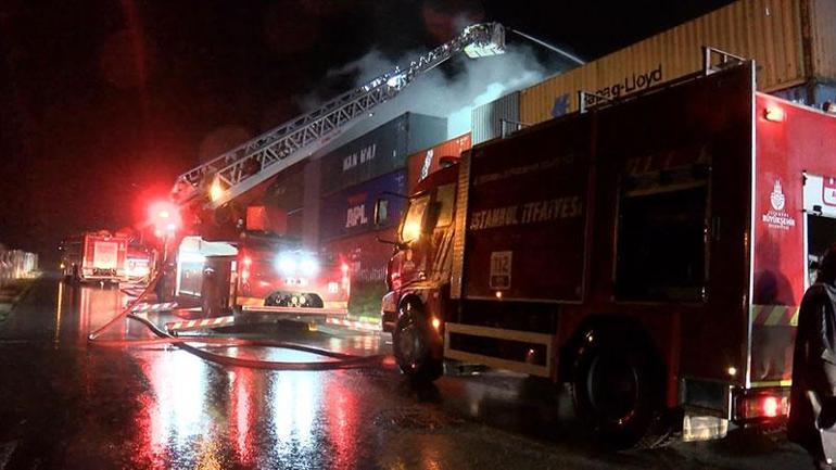 Arnavutköyde film platosunda yangın