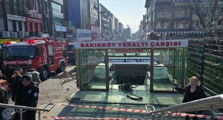 Bakırköy Yeraltı Çarşısında yangın paniği
