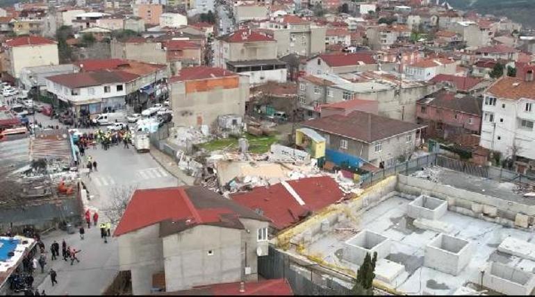 Ümraniyede bitişik iki bina çöktü; sallantılar vardı, yıkılacağı belliydi