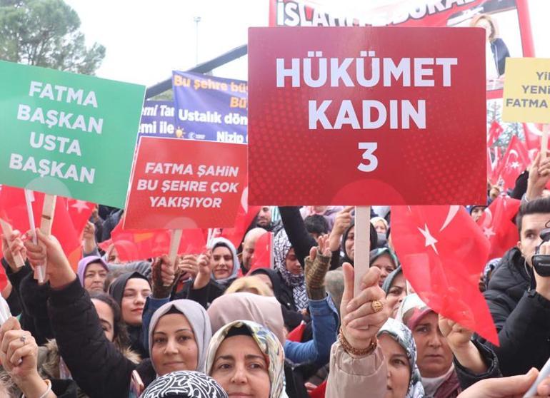 Gaziantepte, başkanlığa 3üncü kez aday gösterilen Şahine coşkulu karşılama