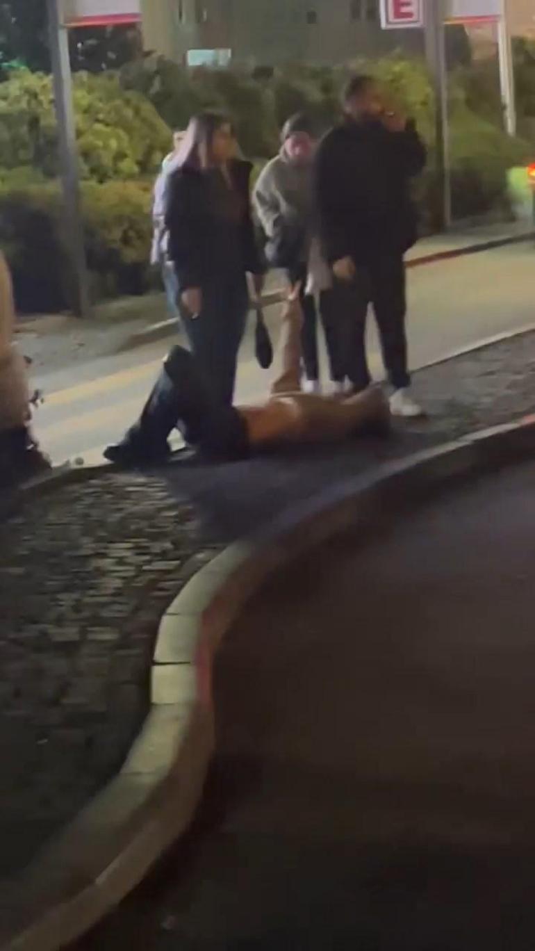 Şişlide taksi şoförü kadını yerde sürükleyerek darbetti