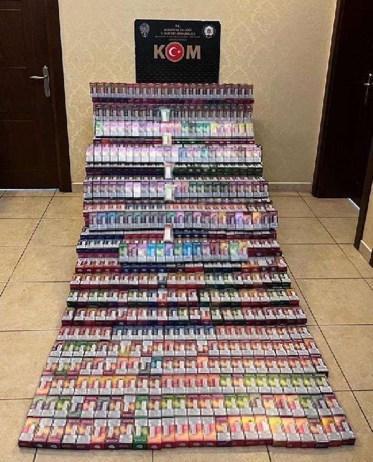 Osmaniyede 1,5 milyon lira değerinde kaçak elektronik sigara ele geçirildi