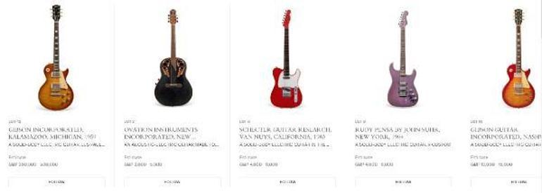 Dire Straits’den Mark Knopflerın gitar koleksiyonu açık artırmada satılıyor