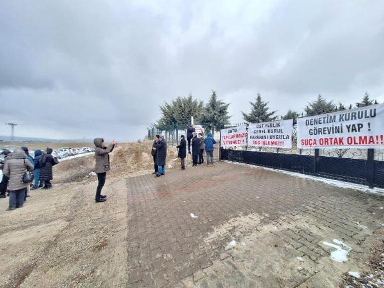 Ankarada kooperatif üyelerinden 20 yıldır başlamayan inşaata tepki