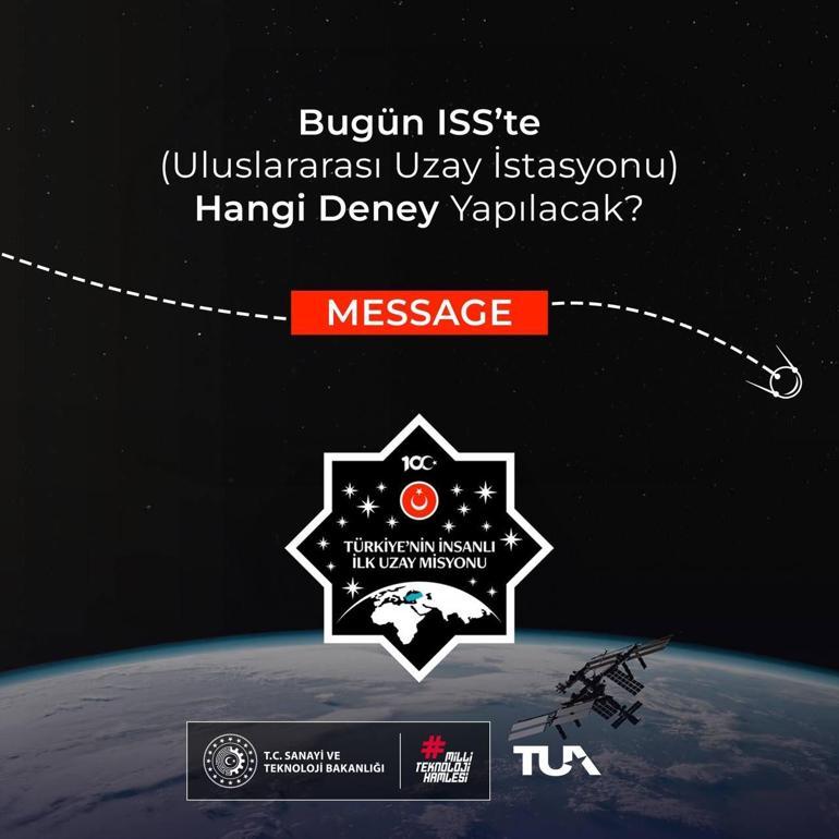 Alper Gezeravcıdan ISSde Message deneyi