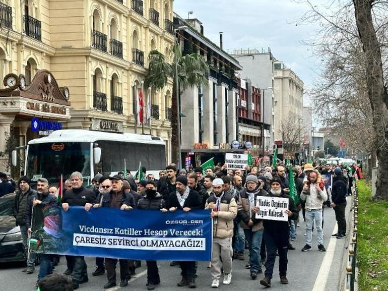 Fatihte Filistine destek yürüyüşü