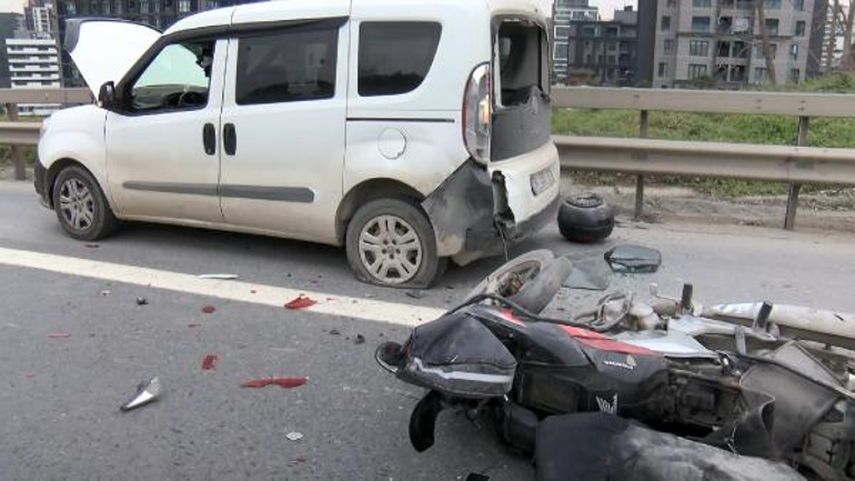 TEMde emniyet şeridindeki araca arkadan çarpan motosikletli kurye öldü