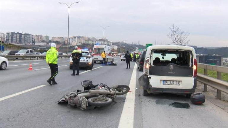 TEMde emniyet şeridindeki araca arkadan çarpan motosikletli kurye öldü