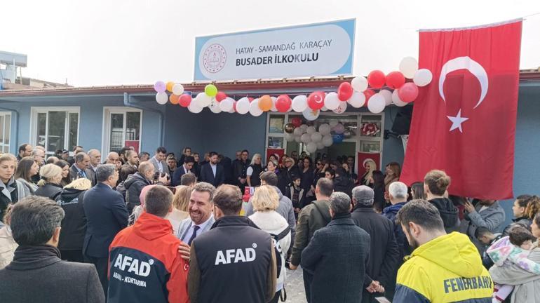 Hatayda 135 depremzede öğrencilerin eğitim göreceği BUSADER İlkokulu açıldı