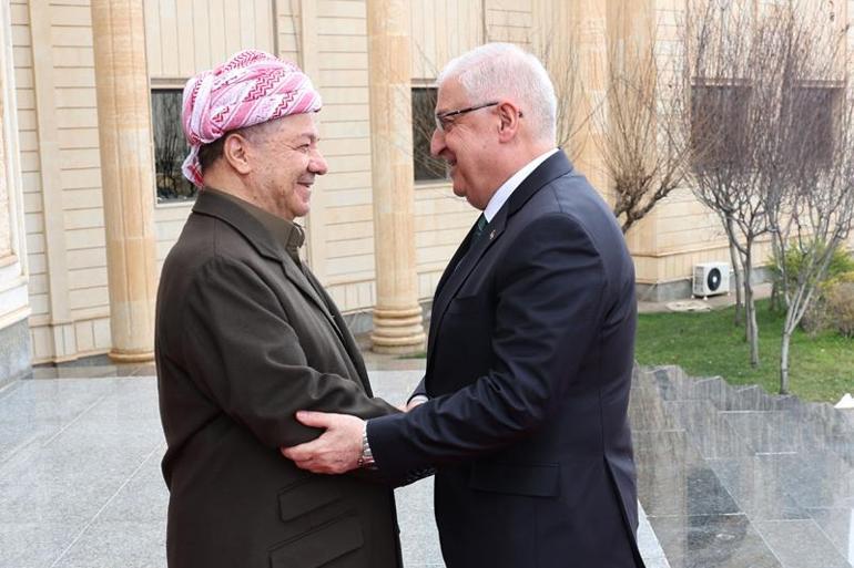 Bakan Güler, KDP Başkanı Barzani ile görüştü