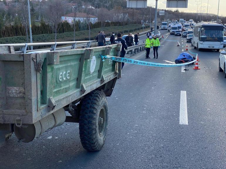 Ankarada traktöre çarpan motosikletin sürücüsü öldü