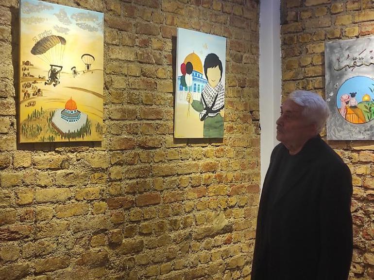 Beyoğlunda Filistin konulu resim sergisi açıldı
