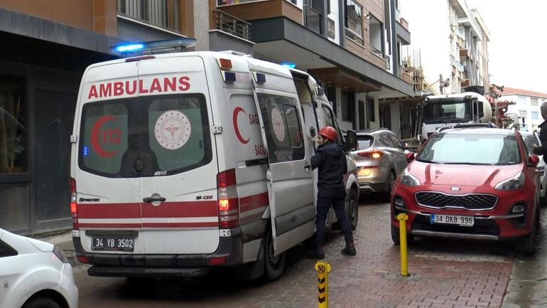 Avcılarda inşaata beton dökülürken yan binanın duvarı delindi