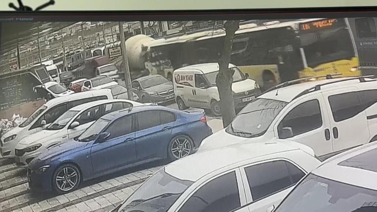 Sultangazide beton mikseri otobüse çarptı: 5 yaralı