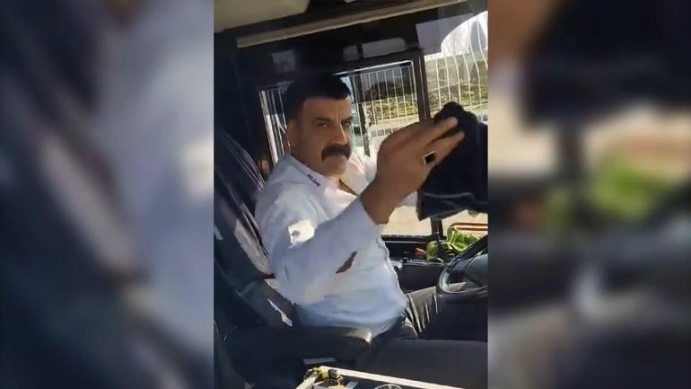 Şanlıurfada belediye işçilerinin yüzde 107lik zam sevinci; otobüsü durduran şoför, göbek attı