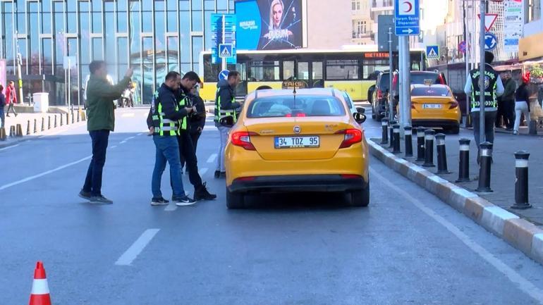 Taksim’de taksilere yönelik denetim