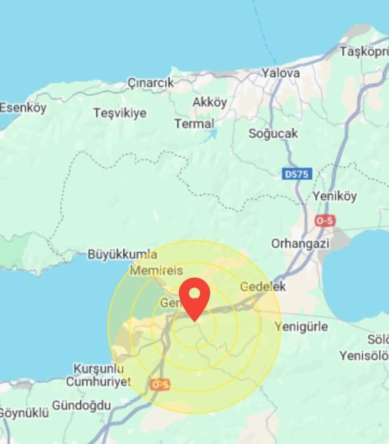 Gemlik’te 4.1 büyüklüğünde deprem; kent merkezinde de hissedildi