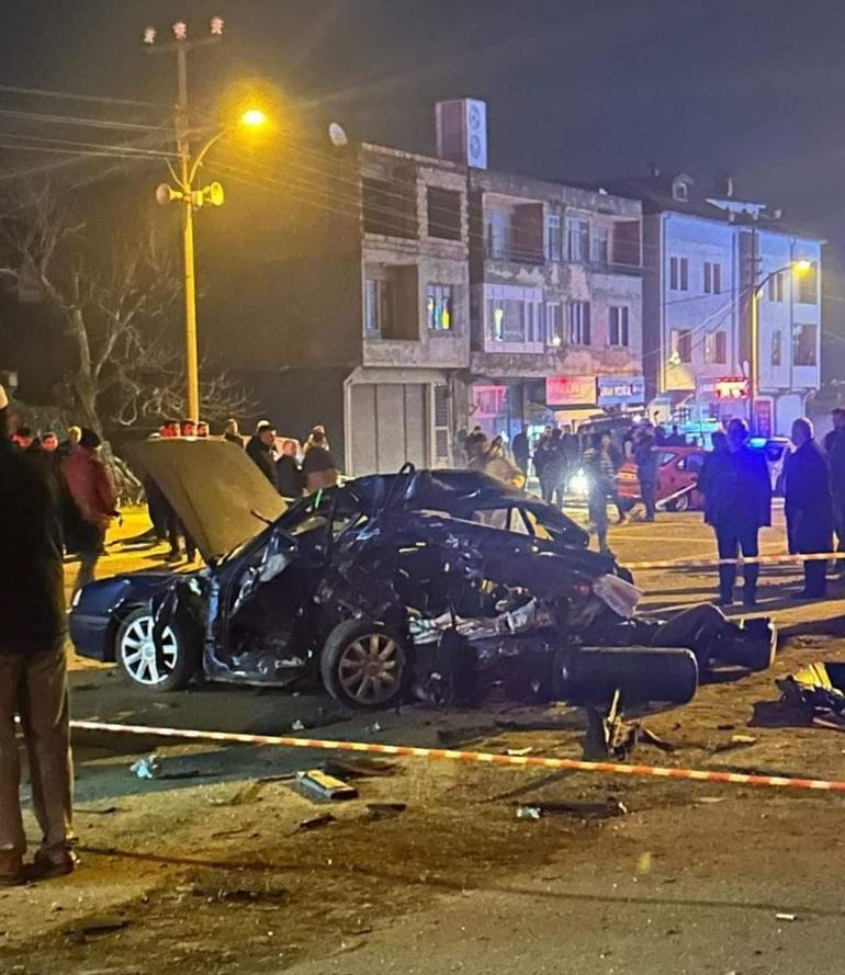 Trabzonda Ahmetin öldüğü, 5 kişinin yaralandığı kaza kamerada