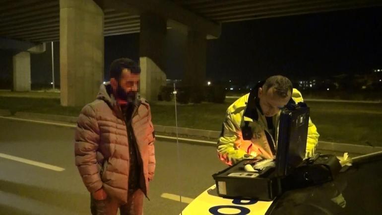Direksiyon başında uyuyakalan sürücü, 2,37 promil alkollü çıktı