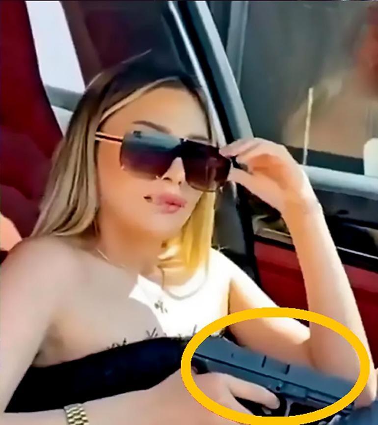 Lüks otomobilde tabancayla poz veren sosyal medya fenomenine gözaltı