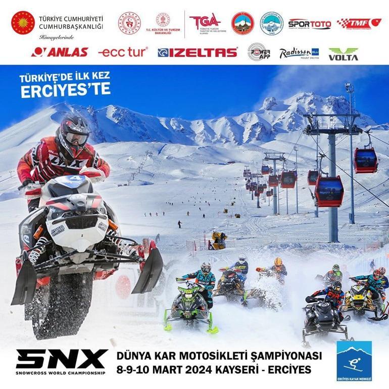 Erciyeste Dünya Kar Motosikleti Şampiyonası heyecanı başlıyor