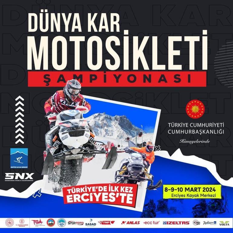 Erciyeste Dünya Kar Motosikleti Şampiyonası heyecanı başlıyor
