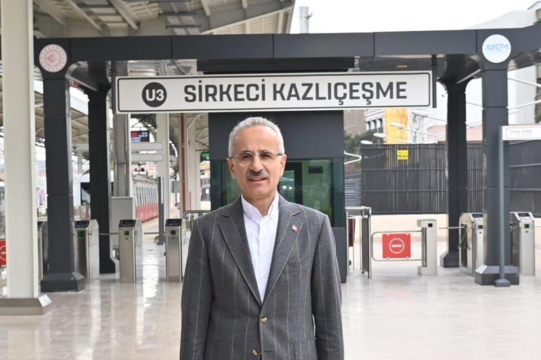 Bakan Uraloğlu: Sirkeci-Kazlıçeşme tren hattını, 1 haftada 80 bin 446 kişi kullandı