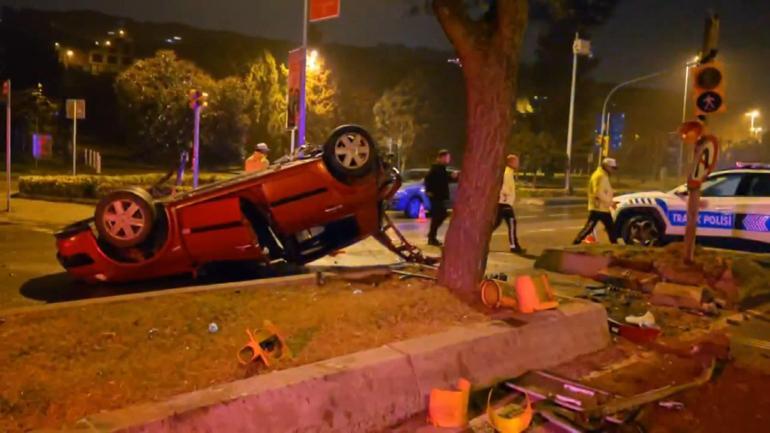 Maltepede, Demokrat Parti İl Başkanının da içinde bulunduğu cip kazaya karıştı